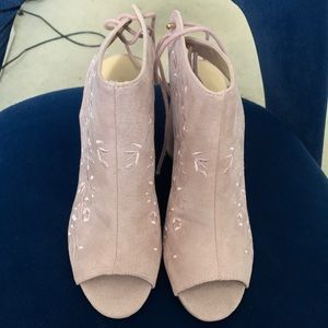 Charlotte Russe Open Toe Booties